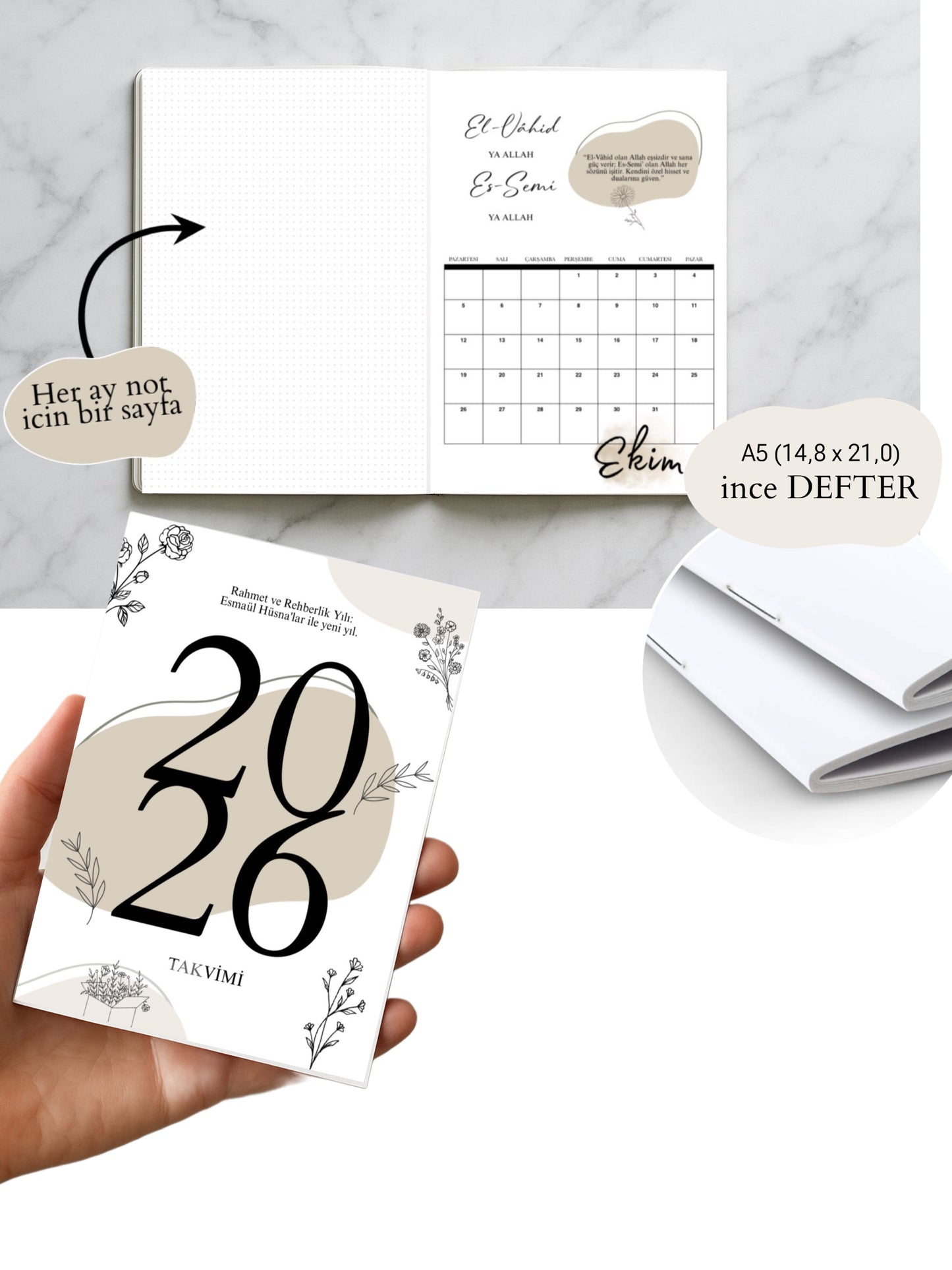 Taschenkalender - Defter Takvimi 2026 A5