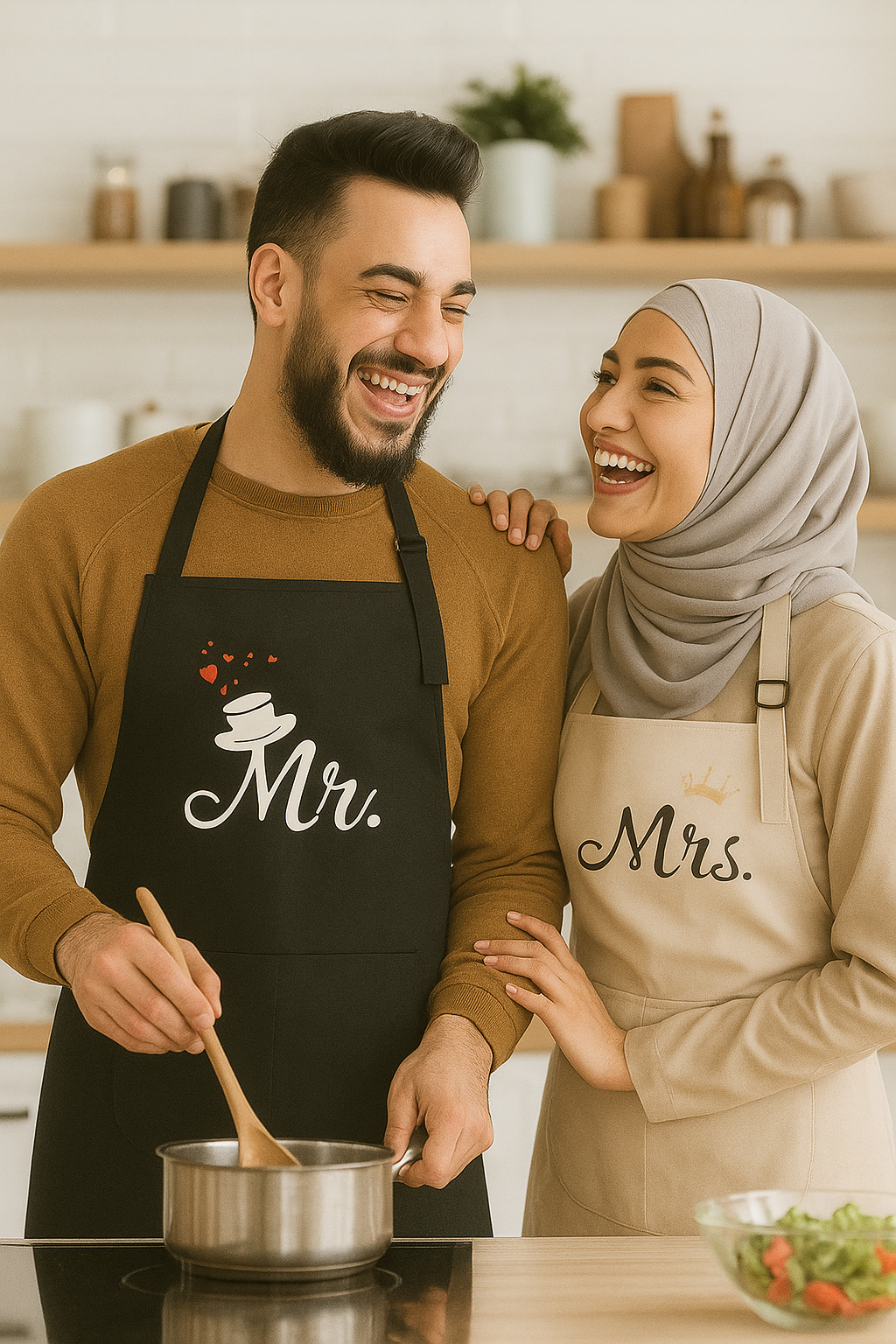 Kochschürzen Mr. & Mrs - Mutfak Önlükleri