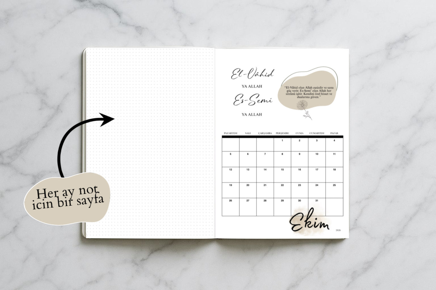 Taschenkalender - Defter Takvimi 2026 A5