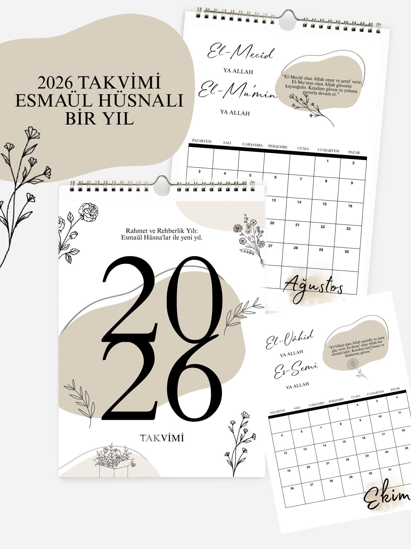 NEW Takvim- Kalender ESMAÜL HÜSNA 2026